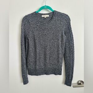 LOFT black fitted crew sweater (size XS)